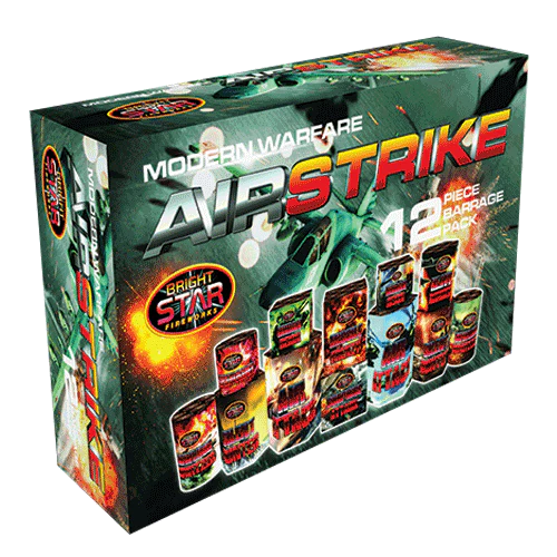 Air Strike Barrage Pack - 12 Piece | Online Fireworks Delivery