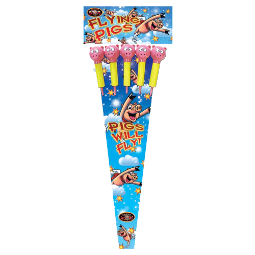 Flying Pigs Rocket Fireworks Pack - 5 piece
